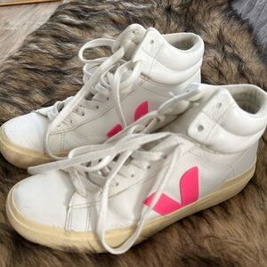 Veja White High-Top Sneakers